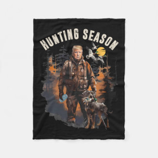 Hunting Season Camo Hunting Trump Duck Hunting Tru Fleece Blanket