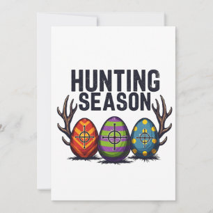 Hunting Season Easter Hunting Eggs Funny Holiday Card