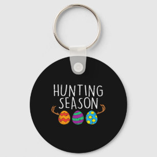 Hunting Season Eggs Deer Funny Easter Day Egg Hunt Key Ring