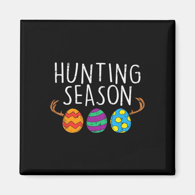 Hunting Season Eggs Deer Funny Easter Day Egg Hunt Magnet (Front)
