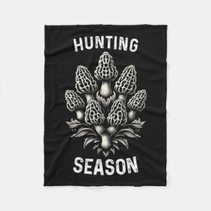 Hunting Season Morel Mushroom Hunting Morchella Fo Fleece Blanket