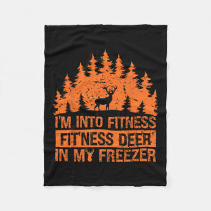 Hunting-shirt I'm Into Fitness Deer Freezer Funny Fleece Blanket