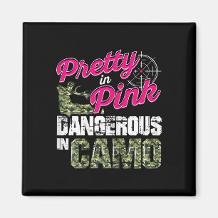 Hunting Shirts For Women Dangerous In Camo Deer Hu Magnet