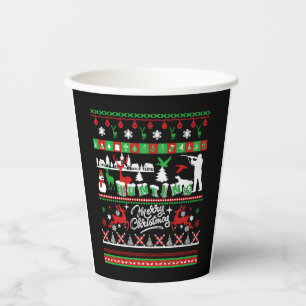 Hunting Shirts - Hunting Christmas Shirt Paper Cups