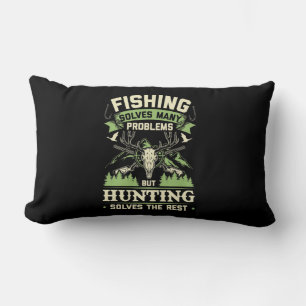 Hunting Solves Many Problems In My Life Lumbar Cushion