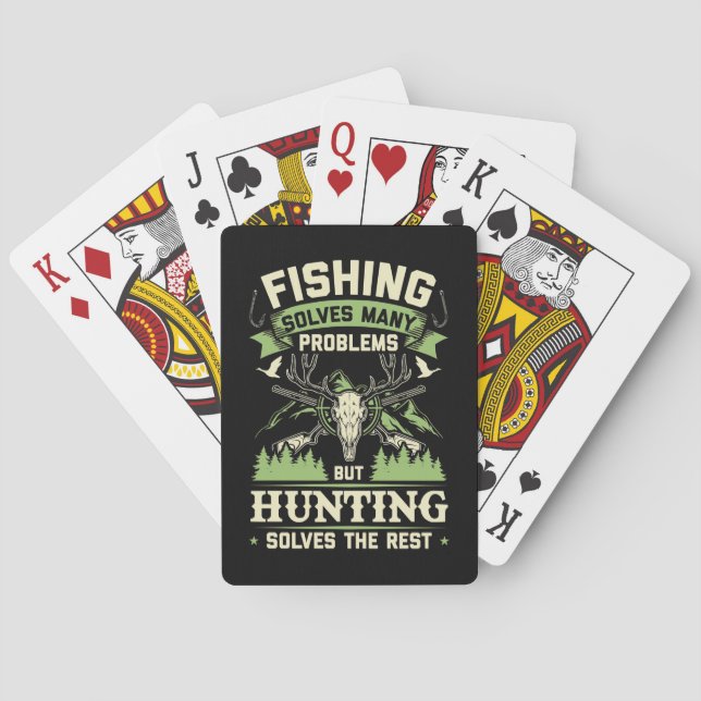 Hunting Solves Many Problems In My Life Playing Cards (Back)