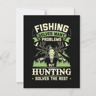 Hunting Solves Many Problems In My Life Thank You Card