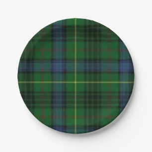 Hunting Stuart Scottish Tartan Paper Plate