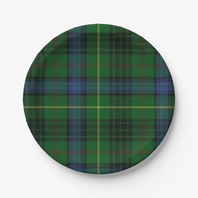 Hunting Stuart Scottish Tartan Paper Plate (Front)