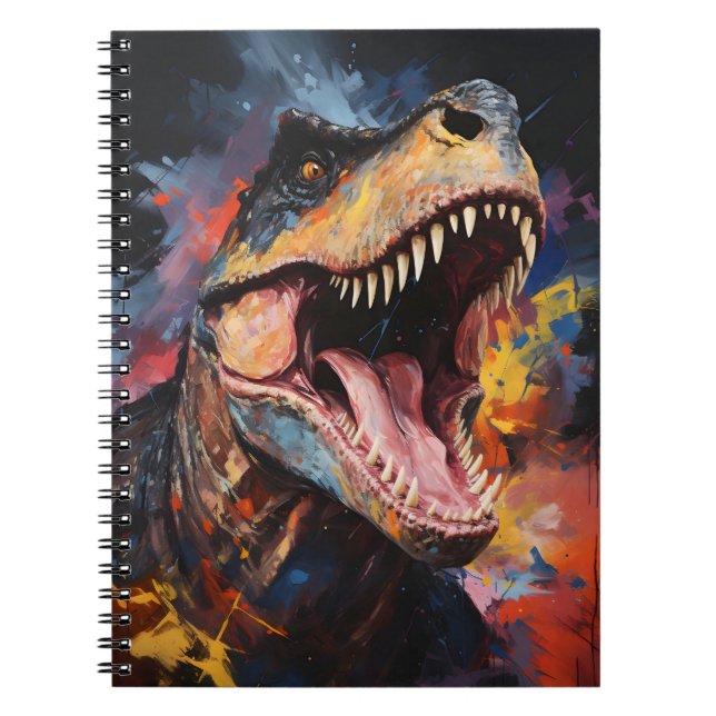 Hunting T-rex Prehistoric Animal Favourite Dinosau Notebook (Front)