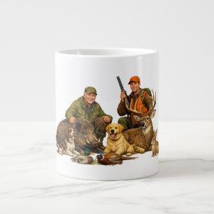 Hunting trophies with dogs outdoor hunter gift large coffee mug