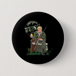 Hunting Trump Camo Duck Election Mega 2024 Voter 6 Cm Round Badge