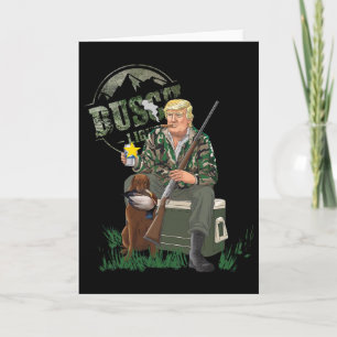 Hunting Trump Camo Duck Election Mega 2024 Voter Card