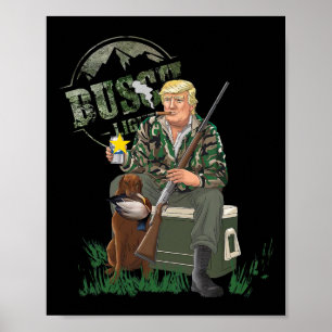 Hunting Trump Camo Duck Election Mega 2024 Voter Poster