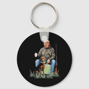 Hunting Trump Camouflage Funny Duck Hunting Season Key Ring