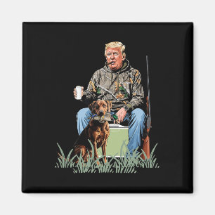 Hunting Trump Camouflage Funny Duck Hunting Season Magnet