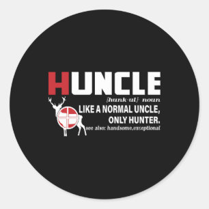 Hunting Uncle Definition Classic Round Sticker