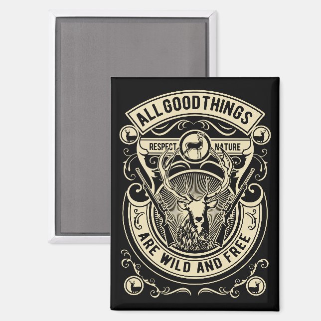 Hunting Vintage   Magnet (Front/Back)