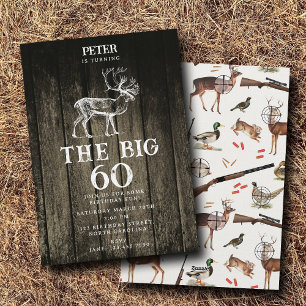 Hunting Wildlife Outdoorsman Adult Birthday Party Invitation