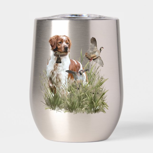 Hunting with a Brittany dog, Art  (Front)