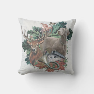 Hunting with a Weimaraner, "Grey Ghost" Cushion