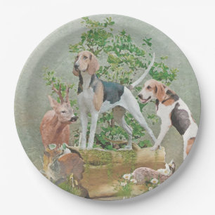 Hunting with hounds     paper plate