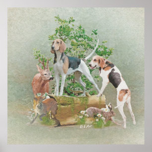 Hunting with hounds   poster