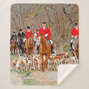 Hunting with hounds    sherpa blanket