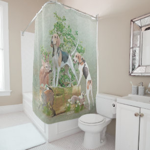 Hunting with hounds    shower curtain