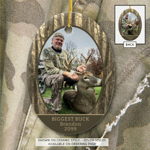 Hunting Woods Photo Personalised Ceramic Ornament