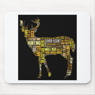 Hunting Word Cloud Mouse Pad