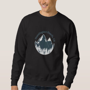Huntington Beach Ca Mountains Hiking Climbing Camp Sweatshirt