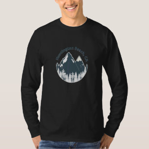 Huntington Beach Ca Mountains Hiking Climbing Camp T-Shirt