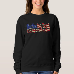 Huntington Beach California American Flag Sweatshirt