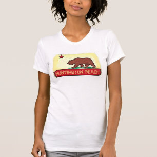 Huntington Beach California ladies state flag tee