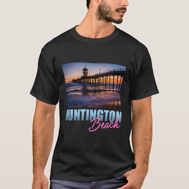 Huntington Beach California Orange County Pier Doc T-Shirt (Front)