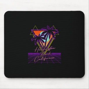 Huntington Beach California Retro 80s Vaporwave Ae Mouse Pad