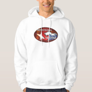 Huntington Beach California surfer wave guy hoodie