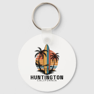 Huntington Beach California Surfing Surfer Key Ring