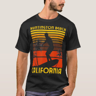 Huntington Beach California Surfing Surfer Ocean V T-Shirt