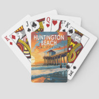 Huntington Beach California Travel Art Vintage