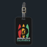 Huntington Beach California Vintage Retro Surfing Luggage Tag<br><div class="desc">Vintage retro surfboard design for surfers who love surfing and riding the ocean waves. Cool summer holiday, spring break merchandise for those who enjoy hot sun, tropical weather, sunbathing under the palm tree. Grunge and distressed design to wear while enjoying the beach party and singing around the bonfire. Great souvenir,...</div>