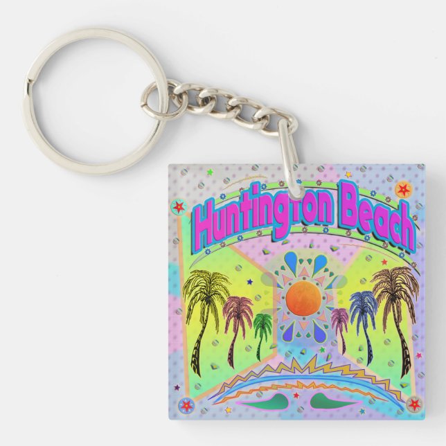 Huntington Beach Calm Desire Keychain (Front)