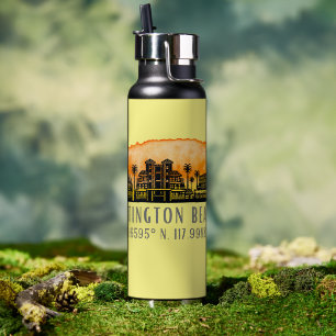 Huntington Beach City Silhouette Water Bottle