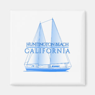 Huntington Beach Coastal Nautical Sailing Sailor Magnet
