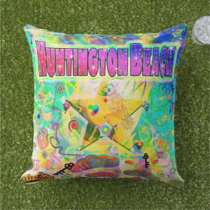 Huntington Beach Epoch Hour  Cushion