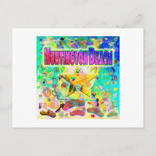 Huntington Beach Epoch Hour Postcard