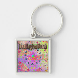 Huntington Beach Lucky Golden Keychain