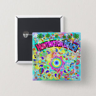 Huntington Beach Mystic Dance  15 Cm Square Badge