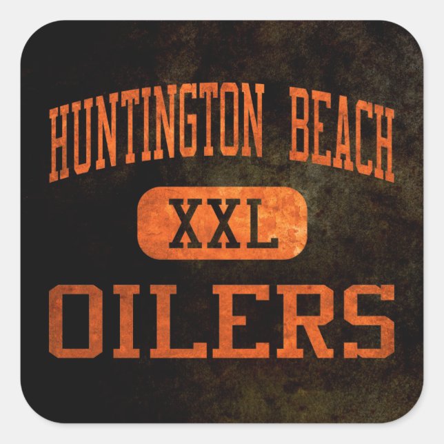 Huntington Beach Oilers Athletics Square Sticker (Front)